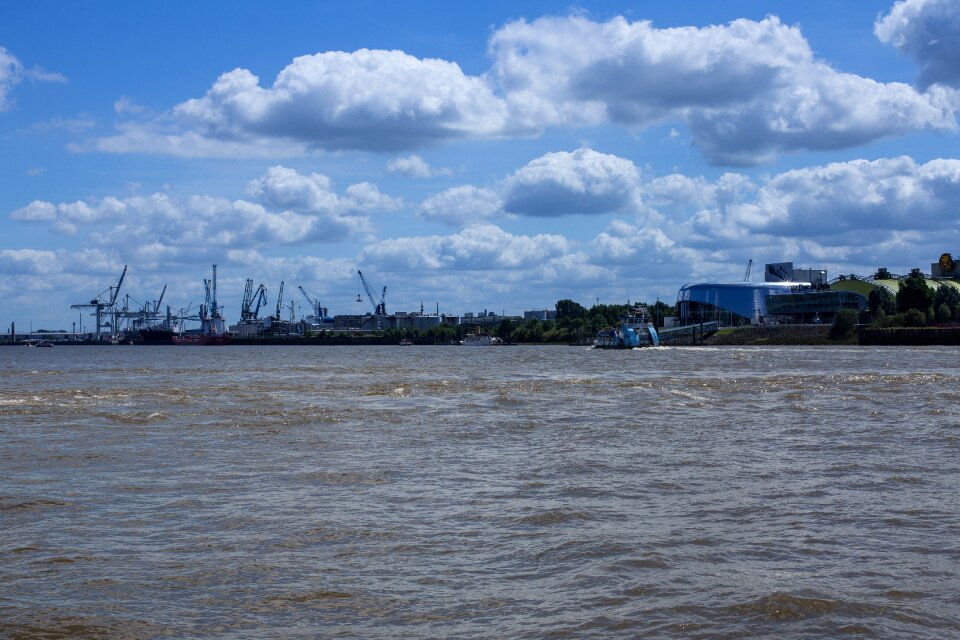 Water port of hamburg hamburg skyline