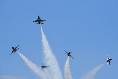 Fighting falcon demonstration aerial show