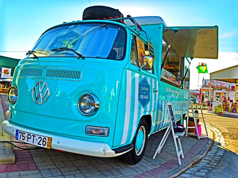 Retro volkswagen ice cream trucks