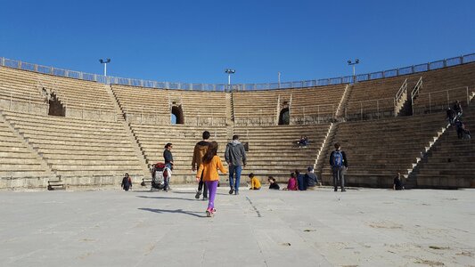 Ancient ruins roman theatre photo