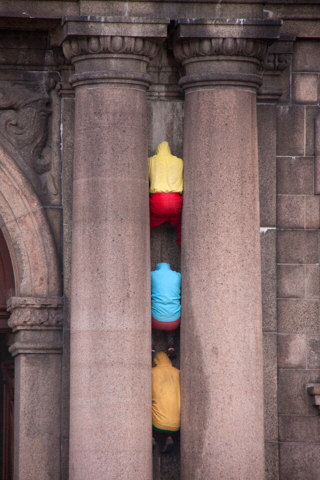Castle people performing