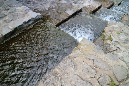 Water small waterfall stones photo