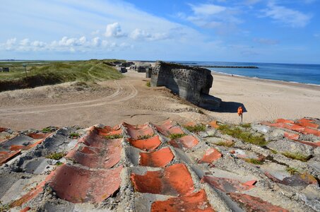 Bunker atlantic wall sand photo