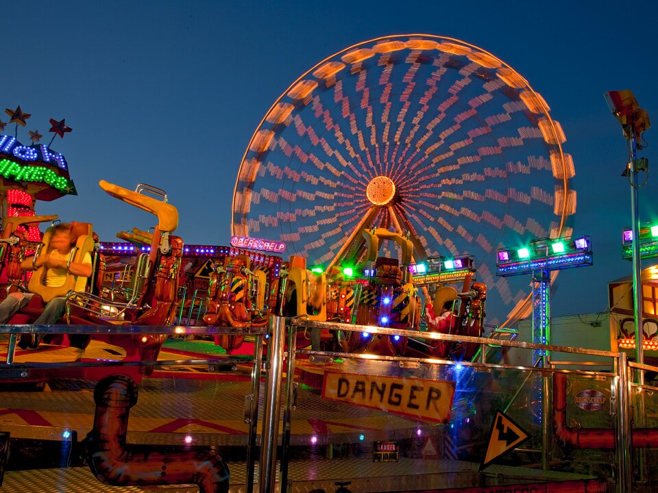 Night year market carousel