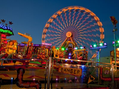 Night year market carousel photo