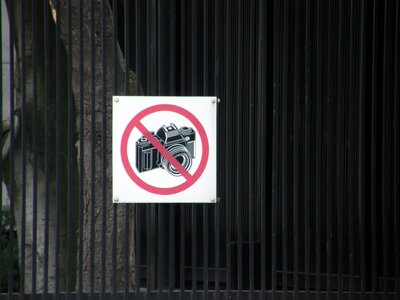 Red forbidden stop