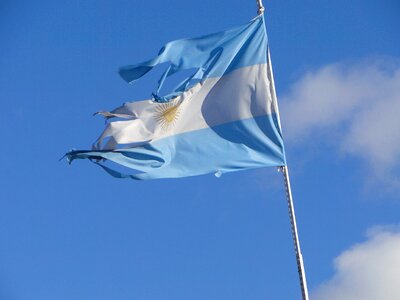 Flag argentina flaming