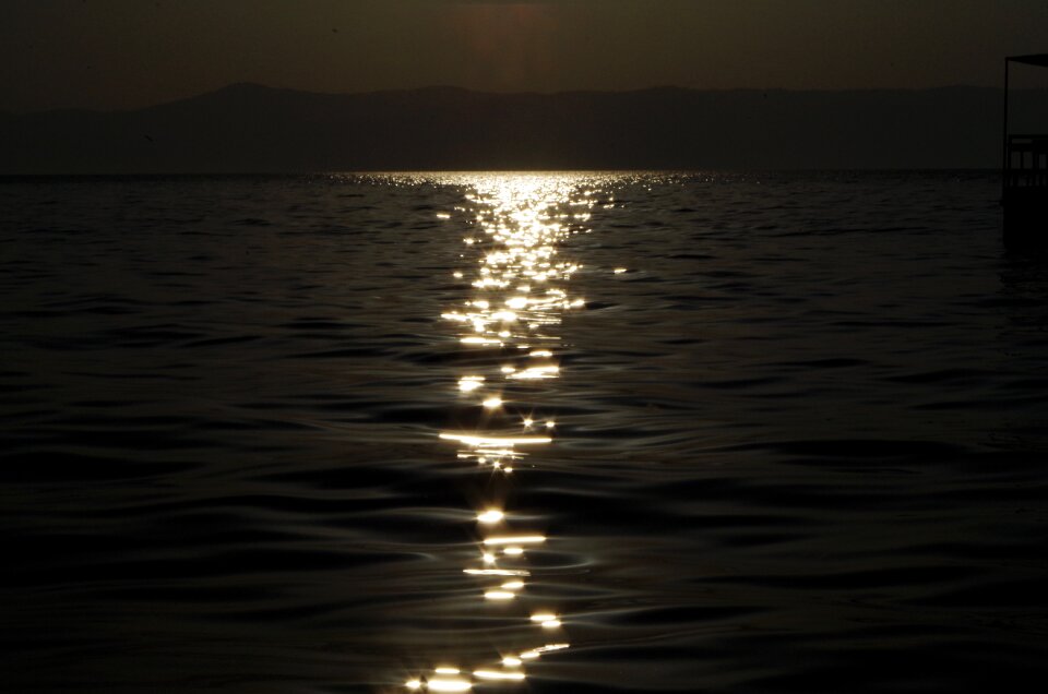 Sunrise sparkling the water