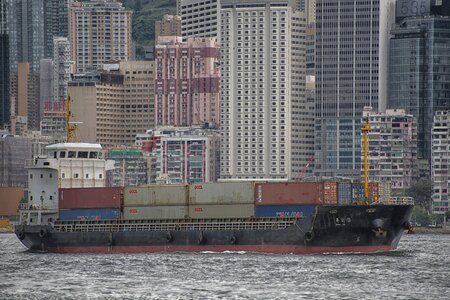 Shipping water hong kong photo