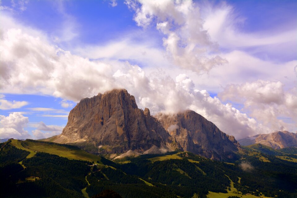 Sassolungo clouds sky