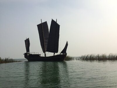 Taihu lake sailboat reed