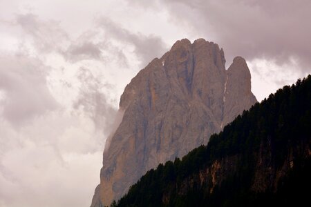 Sassolungo cloudy italy