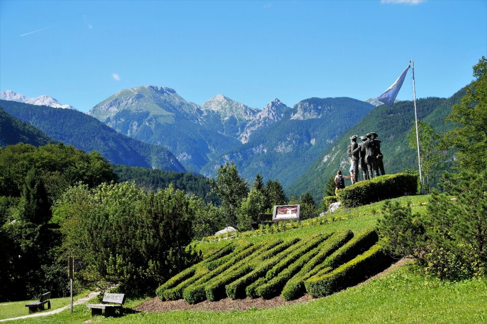 Slovenia mountains sign