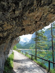 Lake water overhang