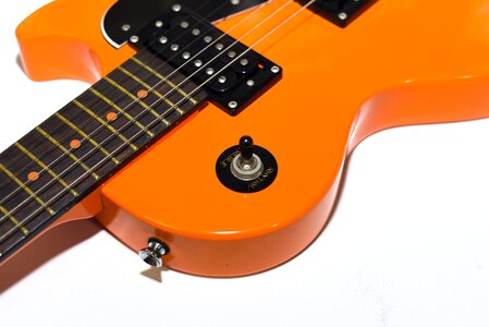 Electric guitar orange guitar photo