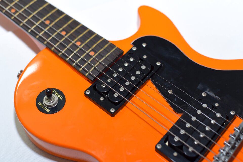 Electric guitar orange guitar photo