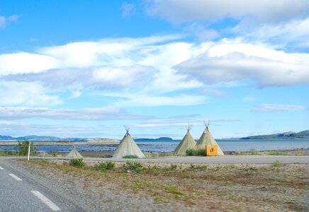 Clouds tepee sea