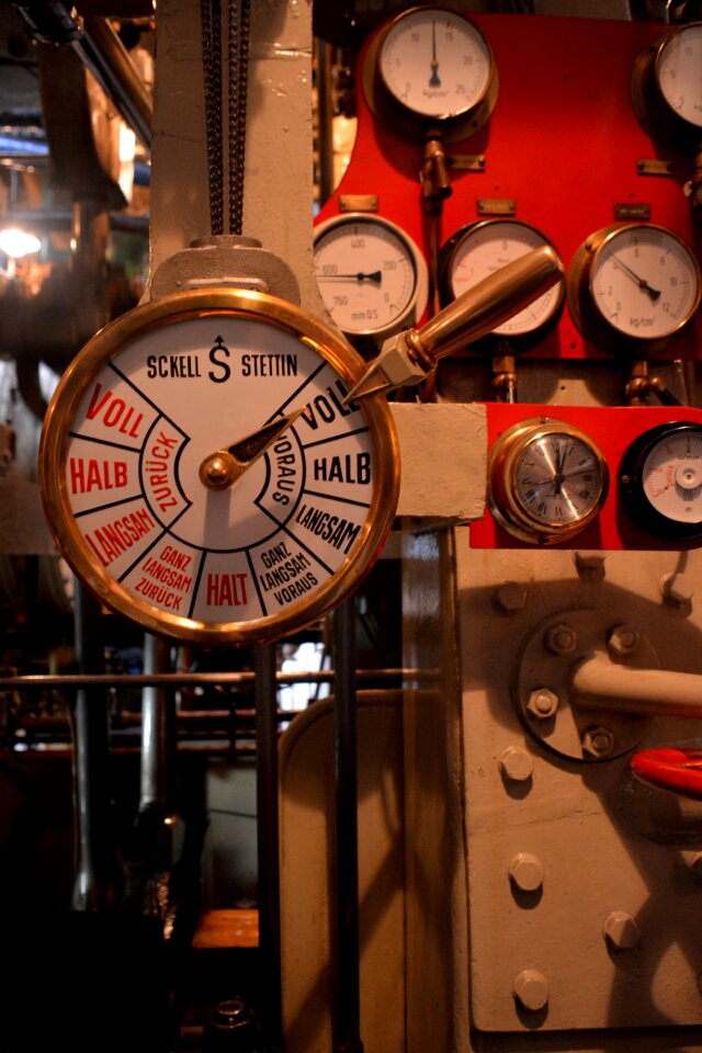 Stettin machines telegraph engine room