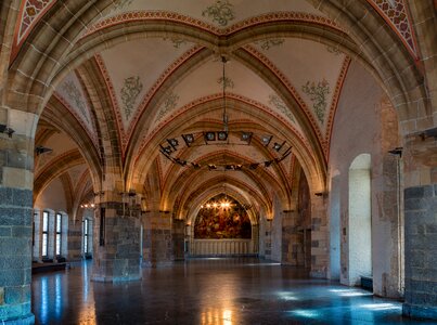 Aachen town hall historical hall photo