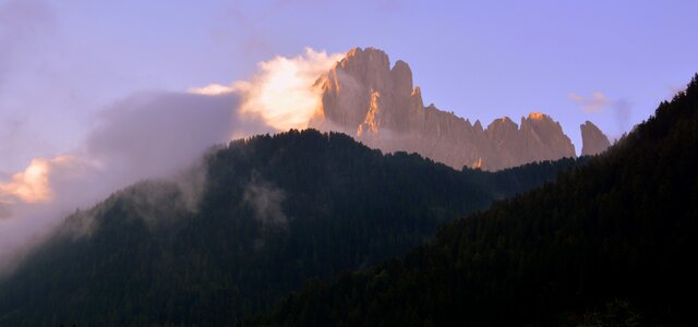 Mountain italy sunset
