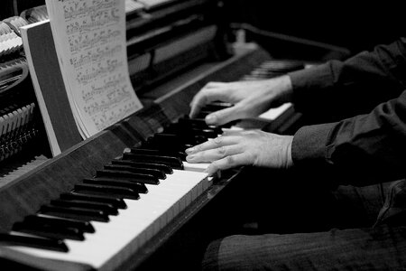 Music instrument piano keyboard photo