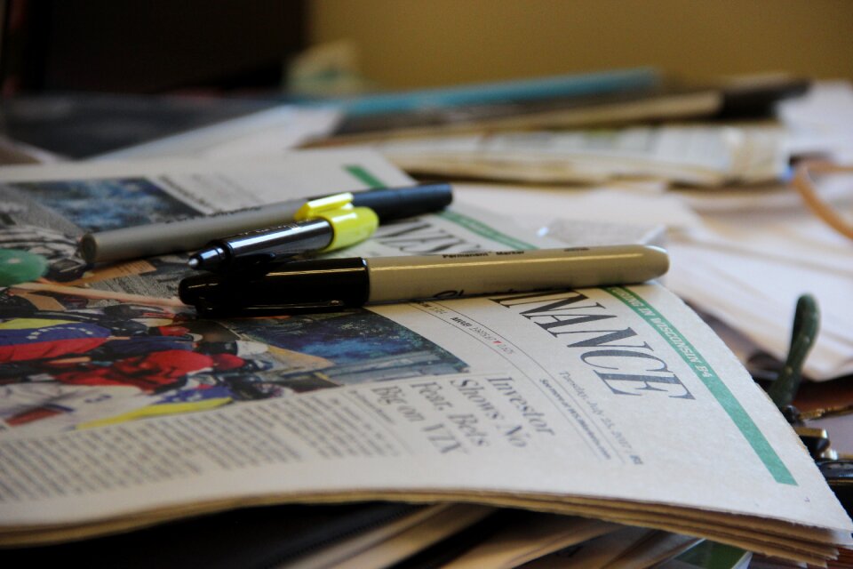 Messy cluttered work