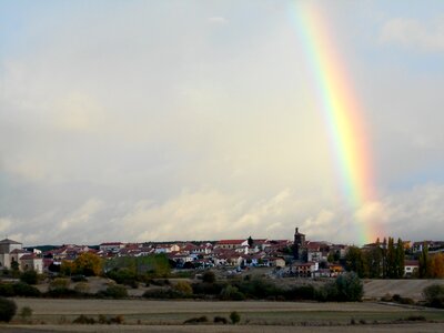 Rainbow people sky