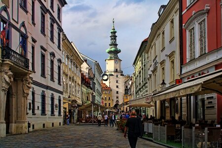 Slovakia the capital city of st michael's street photo