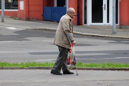 Crutches senior human