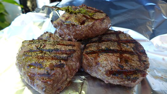 Tasty grilled meats gas grill