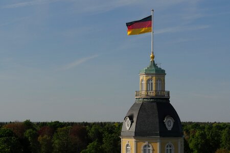 Horizon black red gold german flag photo