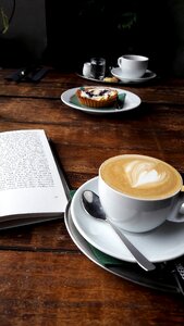 Coffee shop latte cappuccino photo