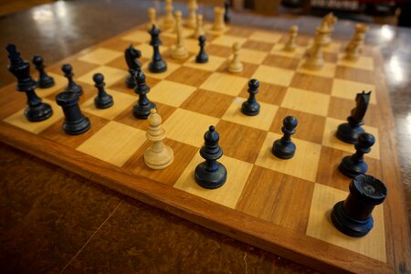 Chess game strategy figures photo