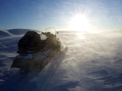 Snow drifting snow snowmobile
