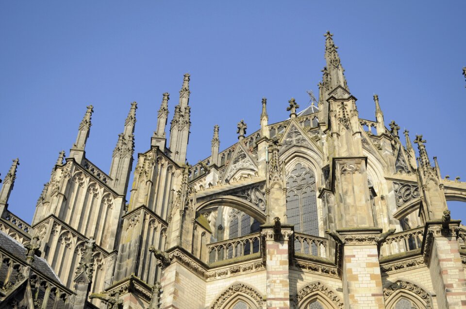 Gothic cathedral flying buttresses