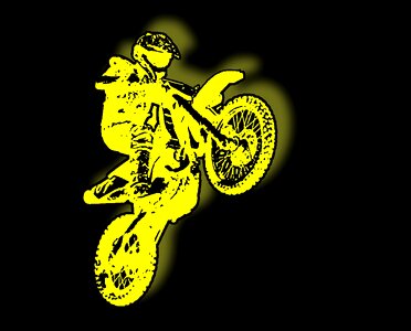 Yellow-black logo stuntman photo