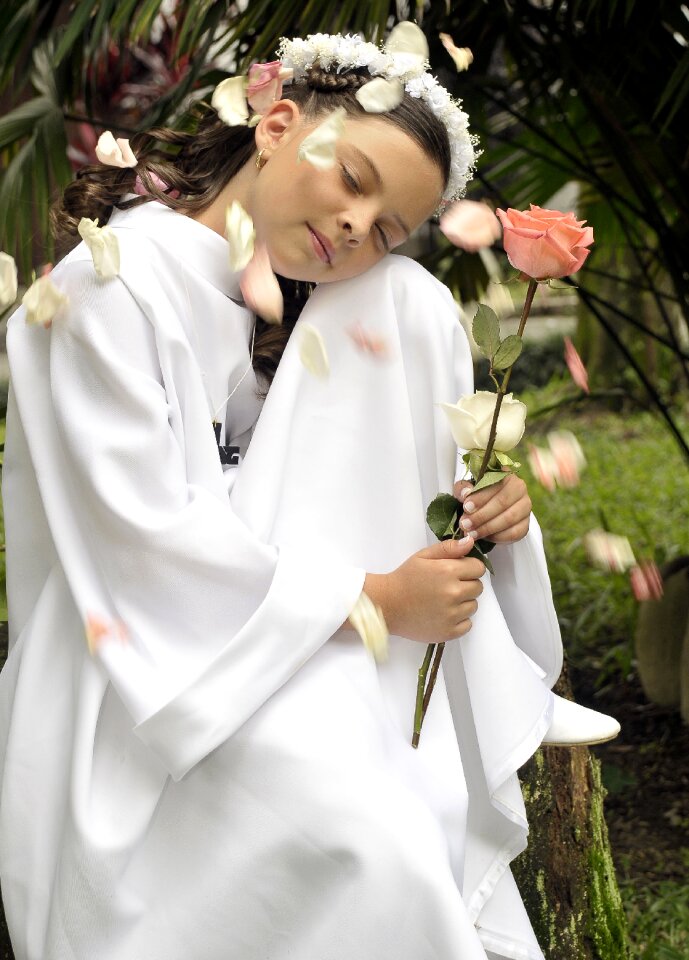 First communion girl pretty