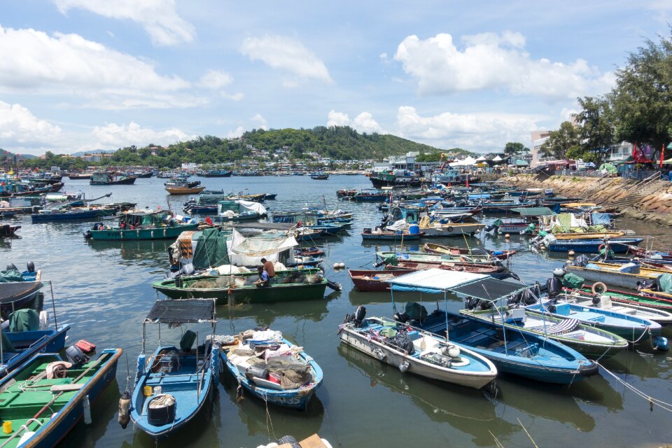 Fishing village fishing boats