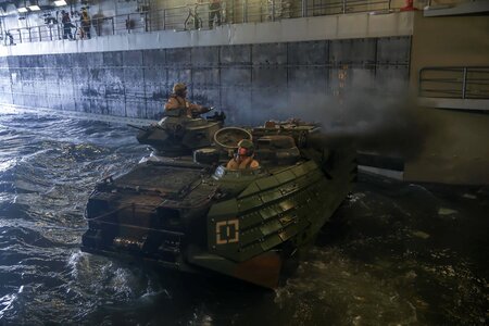 Armored vehicle amphibious assault