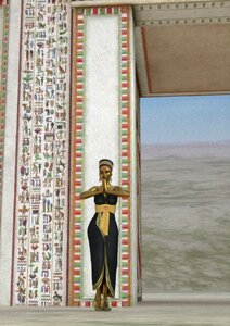 Ancient egypt woman hieroglyphs photo