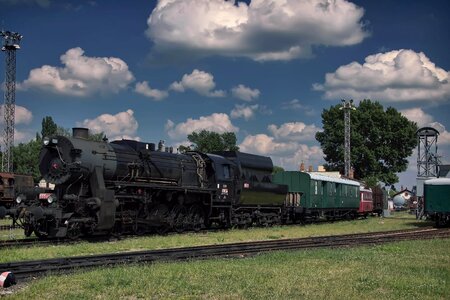 The historical train slovakia retro photo