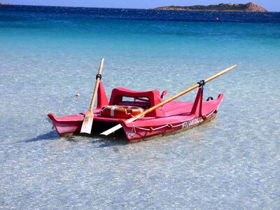 Rowing boat beach water rescue photo