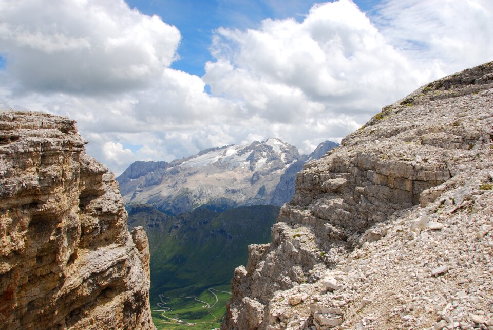 Landscape mountain clouds photo