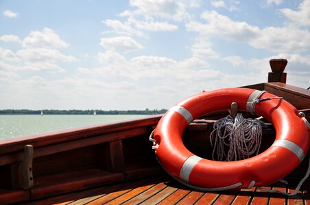 Landscape lake ship