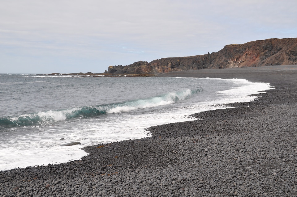 Water rock black stone