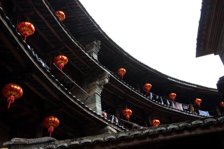 Fujian earth building lantern photo