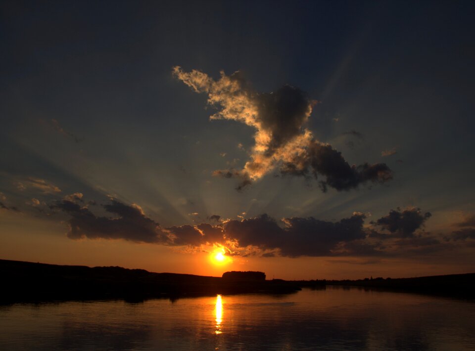 Sky cloud red photo