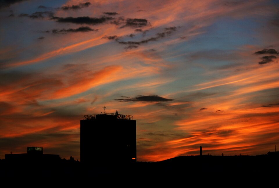 Dramatic city cityscape