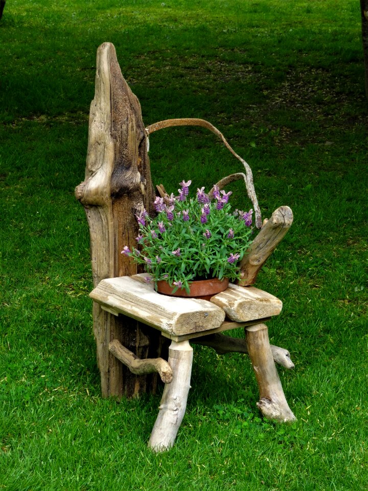 Chair structure drift wood