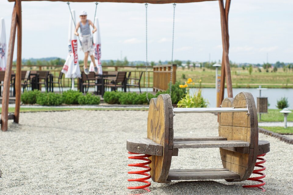Spring wooden child
